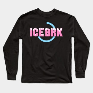 IceBrk Logo (Light Pink/Light Blue) Long Sleeve T-Shirt